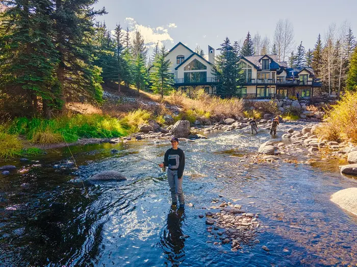A member of the Tilt Team at a team-building fishing excursion during global company onsite.