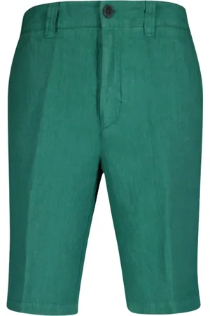 120% Lino Heren, Korte broeken, Groen, Maat: M Linnen