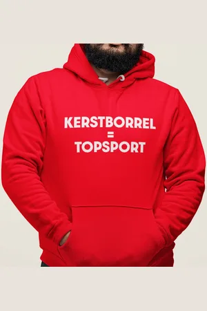 B and C Foute Kerst Hoodie Kerstborrel = Topsport L - Uniseks Pasvorm - Kerstkleding Voor Dames & Heren