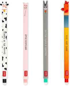 Cartoleria Set 4 penne gel cancellabili Legami - Farm Sweet Farm Legami