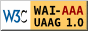 Level Triple-A conformance icon, W3C-WAI User Agent Accessibility Guidelines 1.0