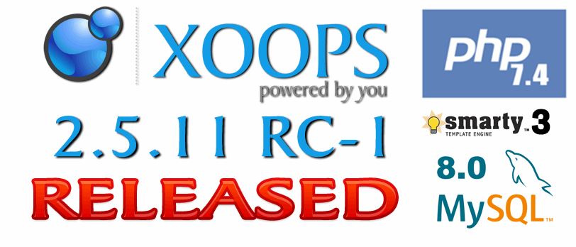XOOPS 2.5.11 RC-1 available for Testing