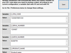 Variables substitution