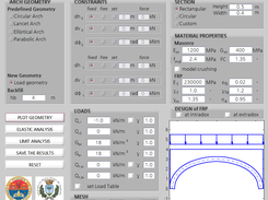 ArchNURBS interface with a polycentric arch created with AutoCAD
