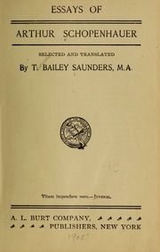 Cover of edition essaysofarthurs00scho