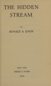 Cover of edition hiddenstream0000knox
