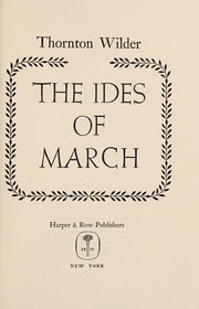 Cover of edition idesofmarch0000wild_p8z0