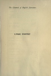 Cover of edition lyricpoetry00rhysuoft