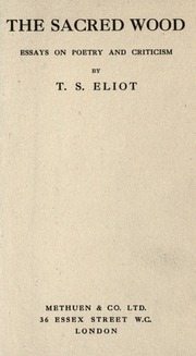 Cover of edition sacredwoodessays00eliorich
