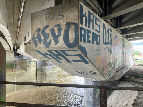 beneath the A13 bridge over Barking Creek