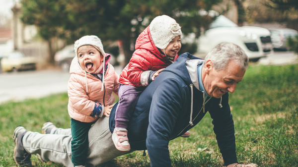 Circadian rhythm, Grandfather, kids, play