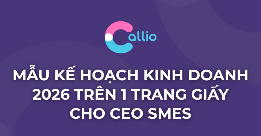 Mẫu Kế Hoạch Kinh Doanh 2026 Trên 1 Trang Giấy Cho CEO SMEs