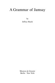 Cover of: A grammar of Jamsay