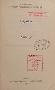 Cover of: Irrigation