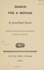 Cover of: Search for a method