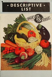 Cover of: Descriptive list