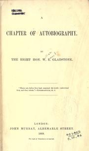 Cover of: A chapter of autobiography.