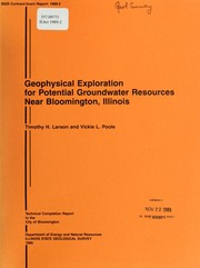Cover of: Geophysical exploration for potential groundwater resources near Bloomington, Illinois