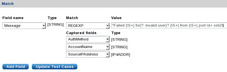 NXLog Manager Pattern Match Section