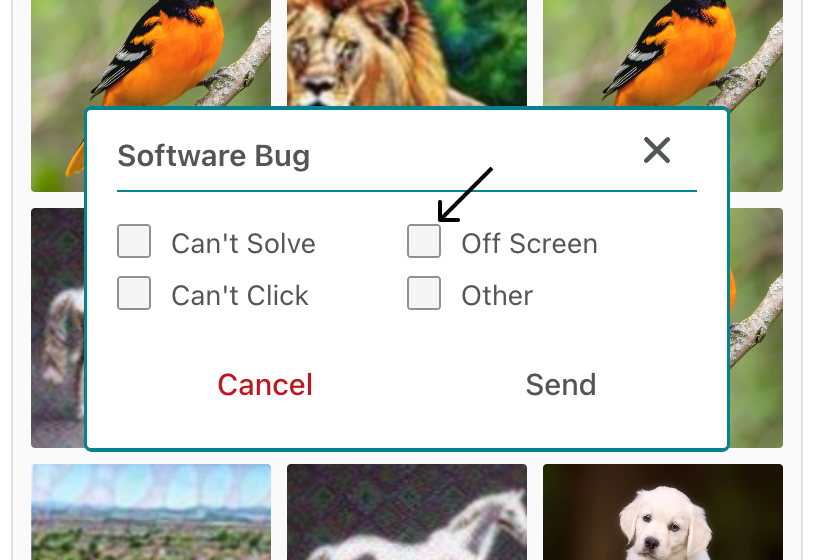 bug report radio elements