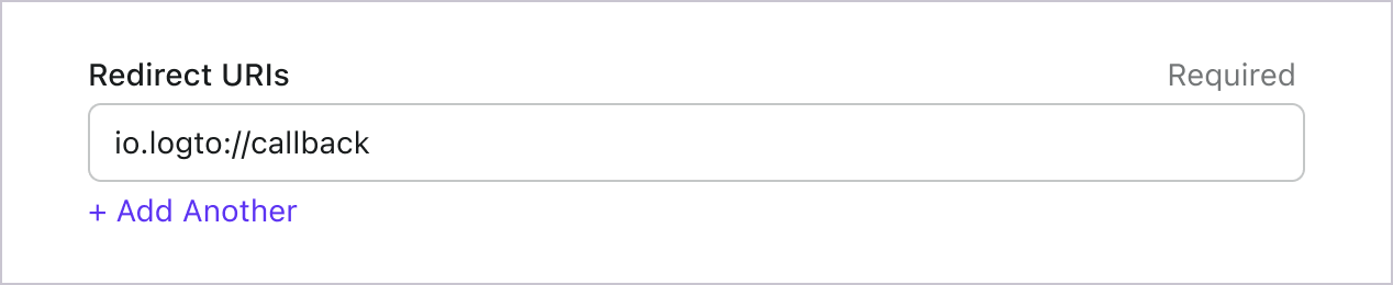 URI de redirección en Logto Console
