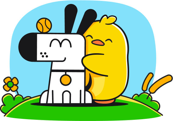 Illustration of Kagi with Ente