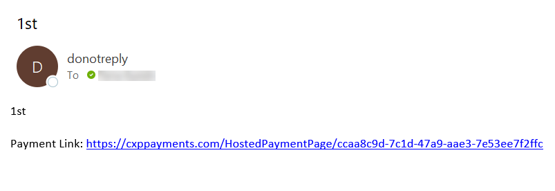 Payment Link URL to be selected by the recipient