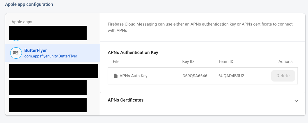 Firebase - project setting - cloud messeging