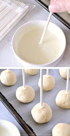 the dough is being made and ready to go into the oven