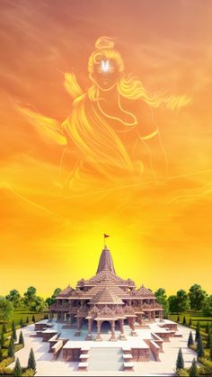 an artistic painting of a person standing on top of a building