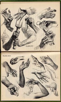 two drawings of hands reaching out to each other