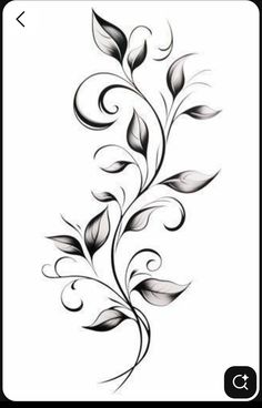 a black and white flower tattoo design