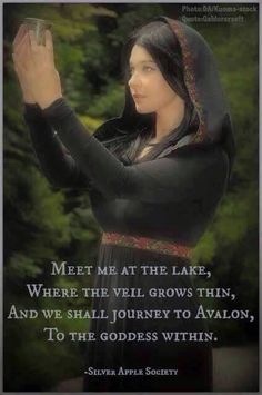 Meet me at the lake Hecate Sea Goddess Prayer, Lady Of Avalon, Lady Of The Lake Quotes, Lady Of The Lake Symbol, Celtic Pagan Veiling, Veiling Pagan, Celtic Goddess Prayer, Lady Of The Lake Poem, Pagan Veiling Witches