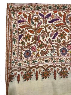 Festive Embroidered Pashmina Fabric With Motifs, Festive Jamawar Pashmina Shawl With Intricate Embroidery, Bohemian Cream Embroidered Pashmina Shawl, Traditional Silk Pashmina Shawl With Chikankari Embroidery, Multicolor Pashmina Shawl With Resham Embroidery, Traditional Multicolor Pashmina Shawl With Chikankari Embroidery, Bohemian Jamawar Shawl With Intricate Embroidery, Intricately Embroidered Jamawar Pashmina Shawl, Embroidered Jamawar Pashmina Shawl