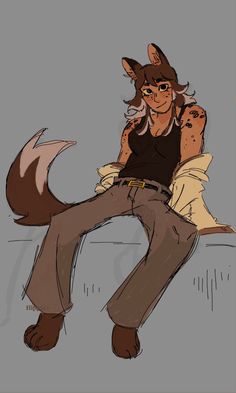 a drawing of a woman sitting on top of a bench next to a raccoon