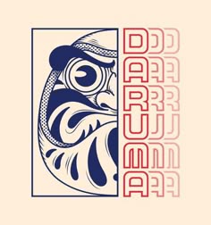 an eagle with the word bada on it's face in red, white and blue