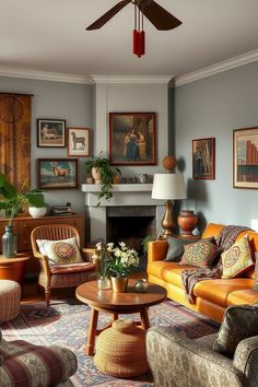 Explore 20 captivating bohemian living room ideas showcasing how to style with textured fabrics, thrift store picks, and vintage finds to enrich your decor. Perfect for creating a cozy living atmosphere.