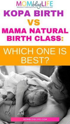 a woman laying in bed next to a baby with the words mama natural birth class which one is best?