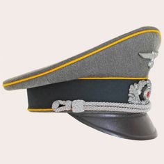 WW2 German Army Cavalry Officer’s Visor Cap Ww2 Officer Hat, German Army Hat, German Officer Hat, German Military Hat With Patch, German Military Hat With Roundel, Vintage German Military Hat, Vintage German Military Helmet, German Military Hat, East German Military Helmet