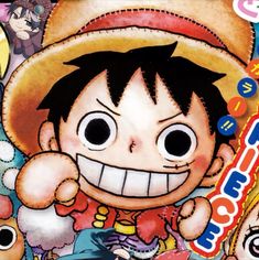 an image of a cartoon character with many other characters in the background and on the cover