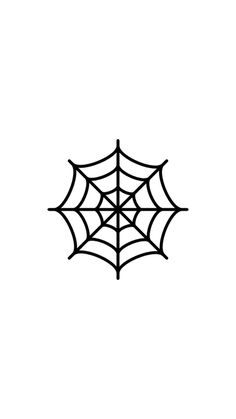 a black and white drawing of a spider web