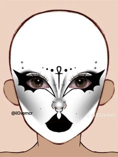 Gothic Eye Makeup, Goth Makeup Tutorial, Goth Eye Makeup, Trad Goth Makeup, Punk Makeup, Funky Makeup, Alternative Makeup, Alt Makeup, Face Chart