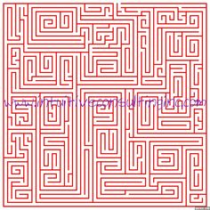 a red square maze is shown in this image