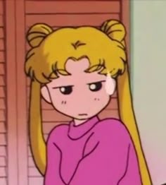 an anime character with blonde hair and big eyes