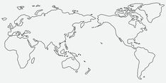 a black and white map of the world