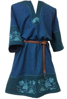 Mens Medieval Tunic Tunic Reference, Fantasy Tunic, Medieval Fantasy Tunic, Tunic Cosplay, Historical Tunic, Druid Tunic, Nordic Tunic, Larp Tunic, Green Tunic Medieval