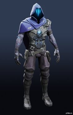 an image of a character in the video game overwatching with his hood up