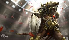 Gladiator Ardan~ Vainglory, Michelle Hardy on ArtStation at https://www.artstation.com/artwork/QJQR8 Gladiator 2 Art, Gladiator Of Kaon, Gladiator Arena Drawing, Gladiator Arena Wallpaper, Gladiator Battlefield, Gladiator Arena Art, Gladiator Arena Background, Gladiator Arena Fantasy Art, Gladiator Maximus Armor