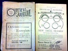 The Optical Journal from the XIX century Optometry History Research, 19th Century Optical Items, Early 20th Century Optics, 19th Century Optical Device, Historical Optical Equipment, History Of Ophthalmology Equipment, Historical Optician Poster, Historical Optometry Equipment, Antique Optometry Book