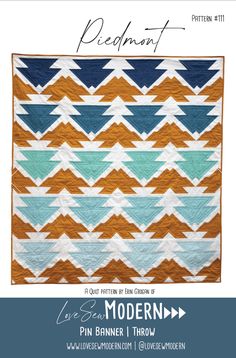 Piedmont Quilt Pattern - Boho Fabrics - Sewing Patterns